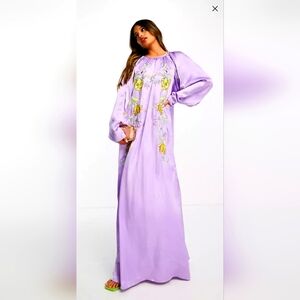 Asos satin maxi dress  size 10